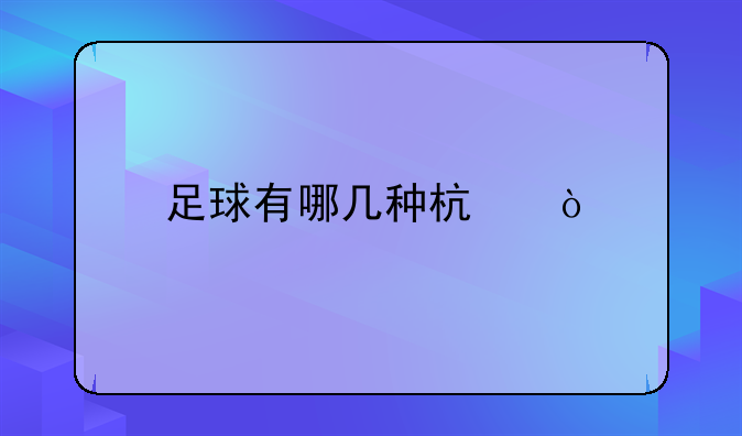 足球有哪几种杯？