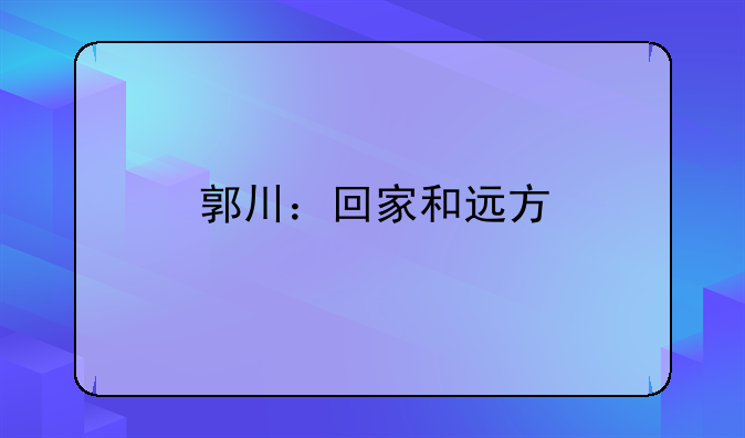 郭川：回家和远方