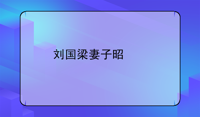 刘国梁妻子是谁