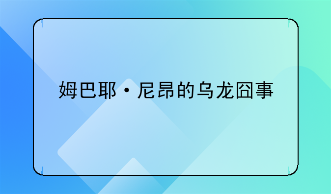 姆巴耶·尼昂的乌龙囧事