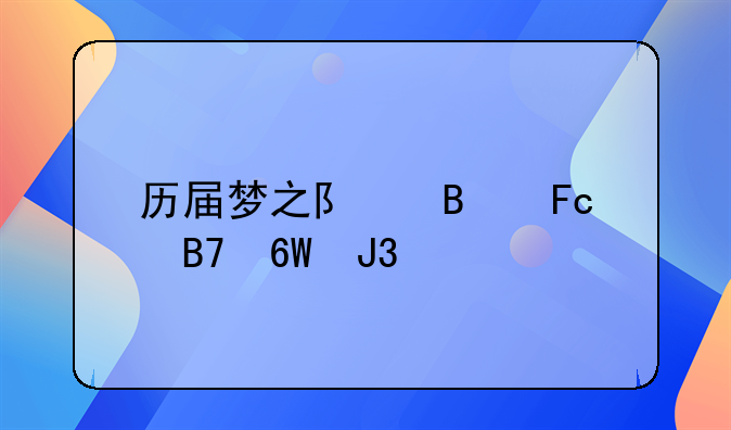 历届梦之队球员名单和简介