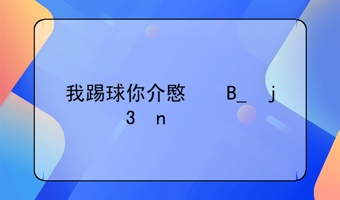 我踢球你介意吗的歌曲简介