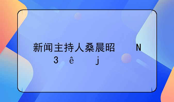 新闻主持人桑晨是哪里人的