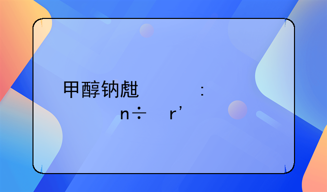 甲醇钠生产厂家全国有几家
