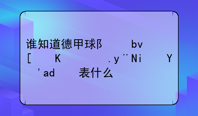 谁知道德甲球队队徽上面的星星代表什么？