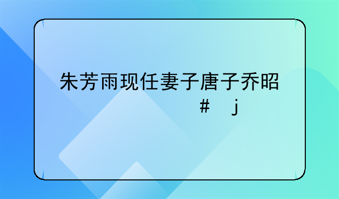 朱芳雨现任妻子唐子乔是干什么的