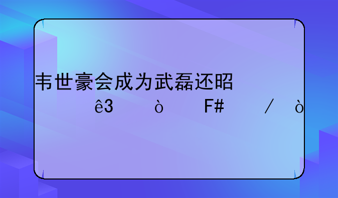 韦世豪会成为武磊还是第二个张呈栋？
