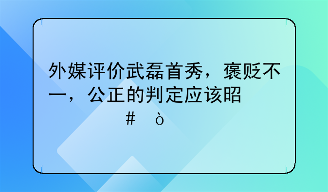 外媒评价武磊首秀，褒贬不一，公正的判定应该是什么？