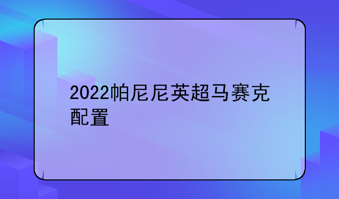 2022帕尼尼英超马赛克配置